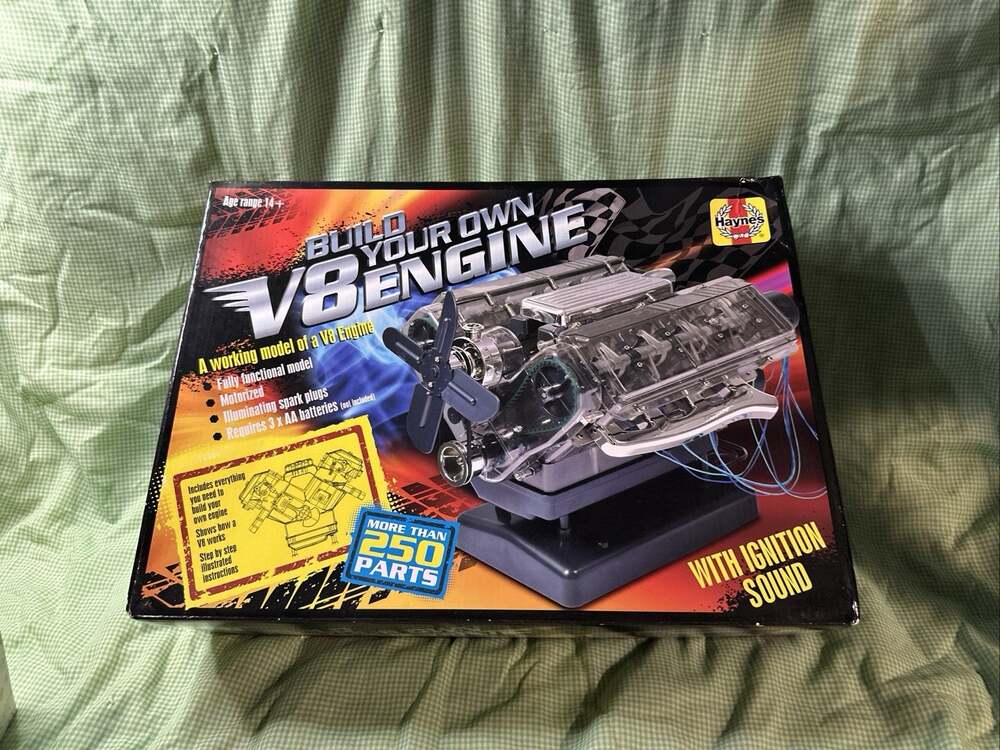 NEW Haynes Build Your Own Visible Working V8 Engine Model Kit #HM12USA Sealed